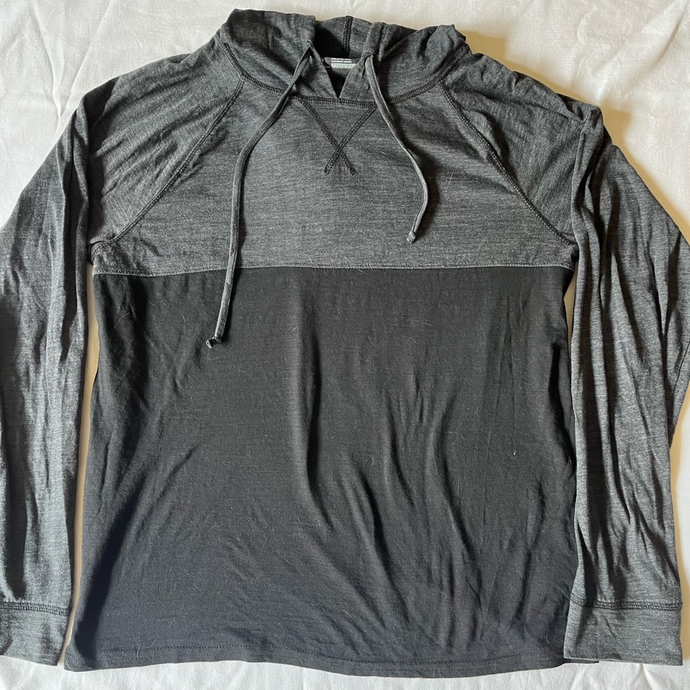 Public Opinion | Grey and Black Hoodie | Men’s Size Largr